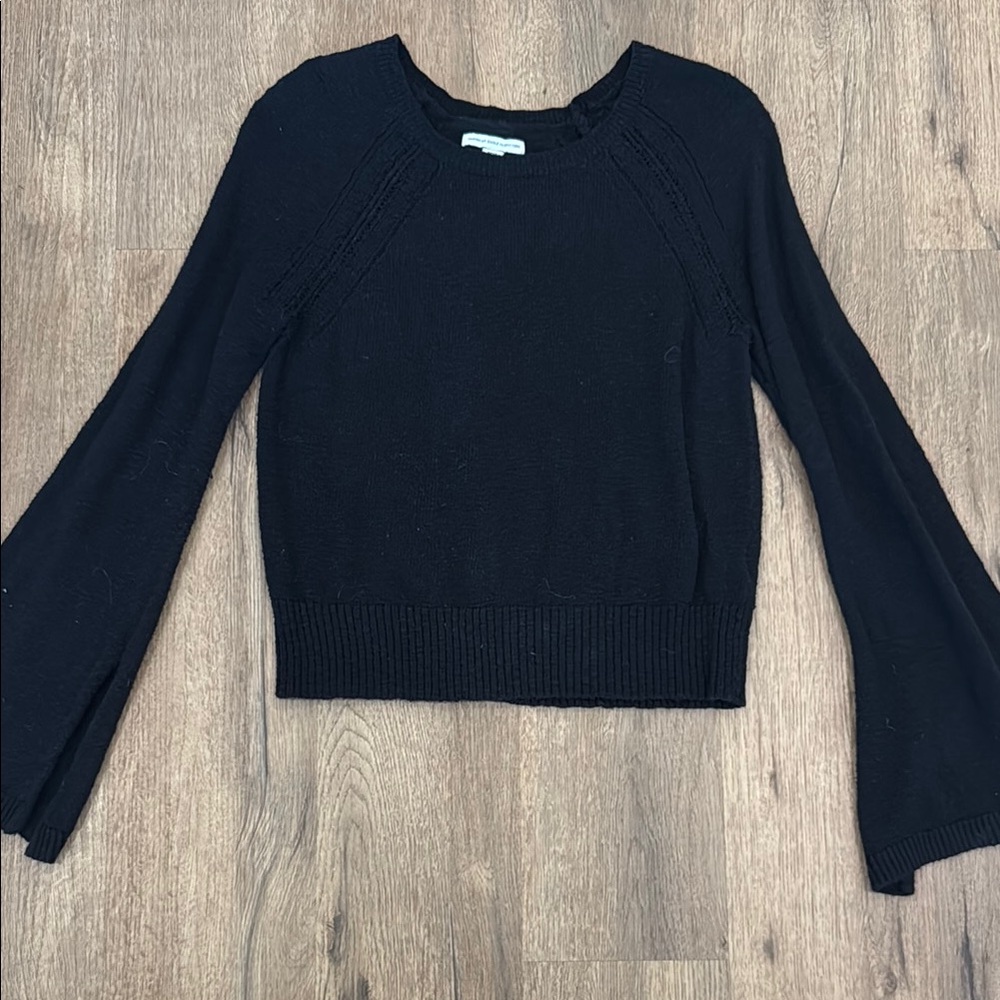 American Eagle Black Bell Sleeve Sweater